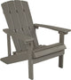 Charlestown All-Weather Poly Resin Wood Adirondack Chair in Gray
