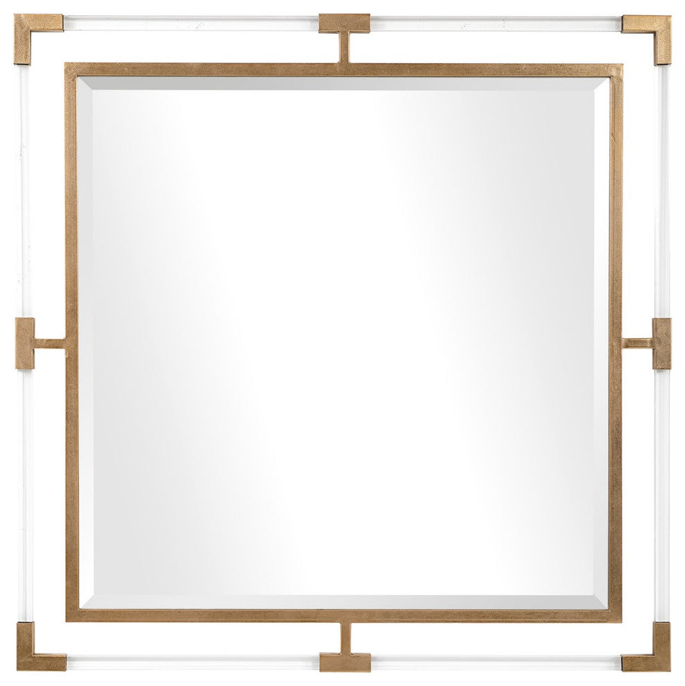 Uttermost Balkan Golden Square Mirror 09714