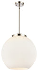 Athens Pendant, Polished Nickel, Matte White, Matte White