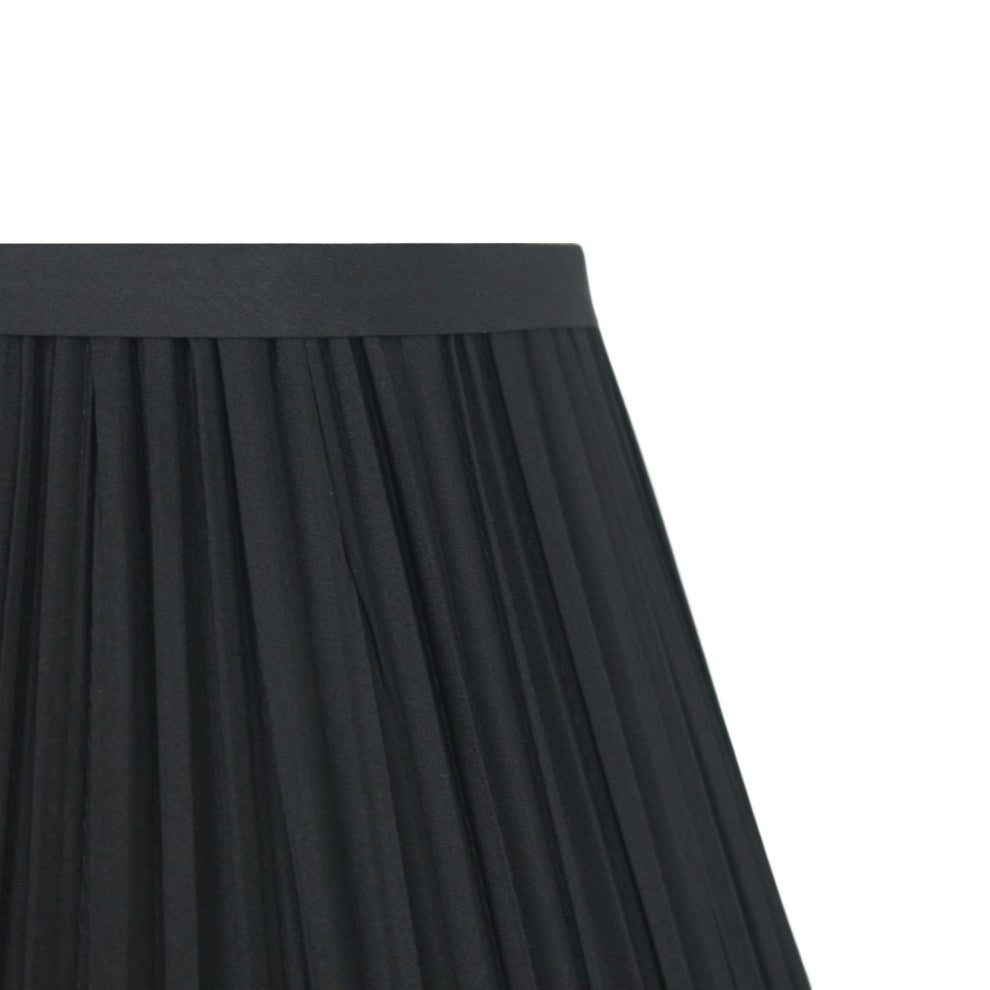 Softback Mushroom Pleated Lamp Shade, 5x9x7", Black, Set of 2