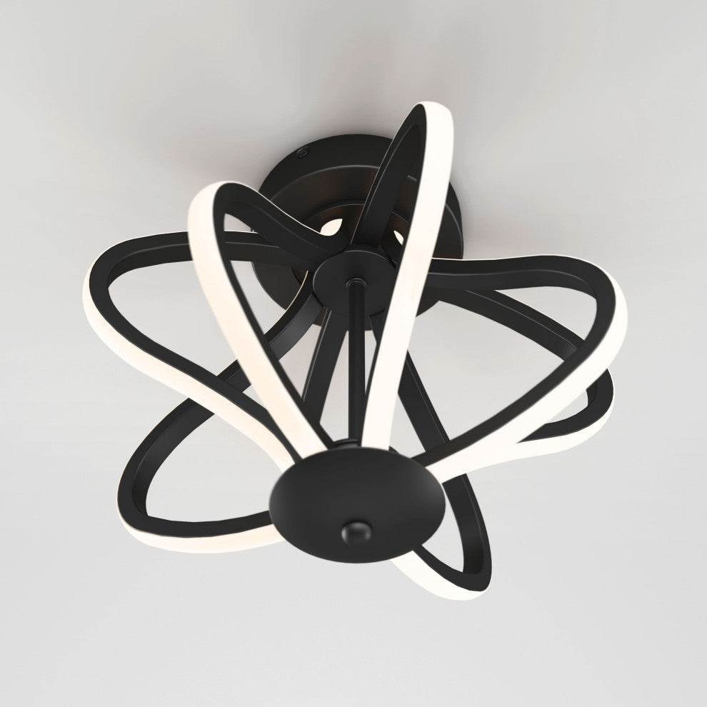 Artika Meridian Ceiling Flushmount Light, Black