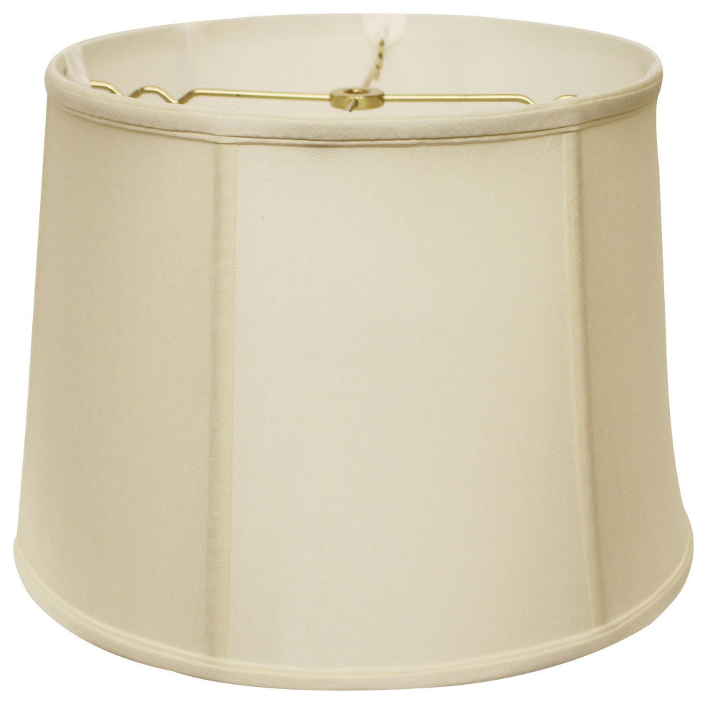19" Ivory Throwback Drum Pongee Silk Lampshade