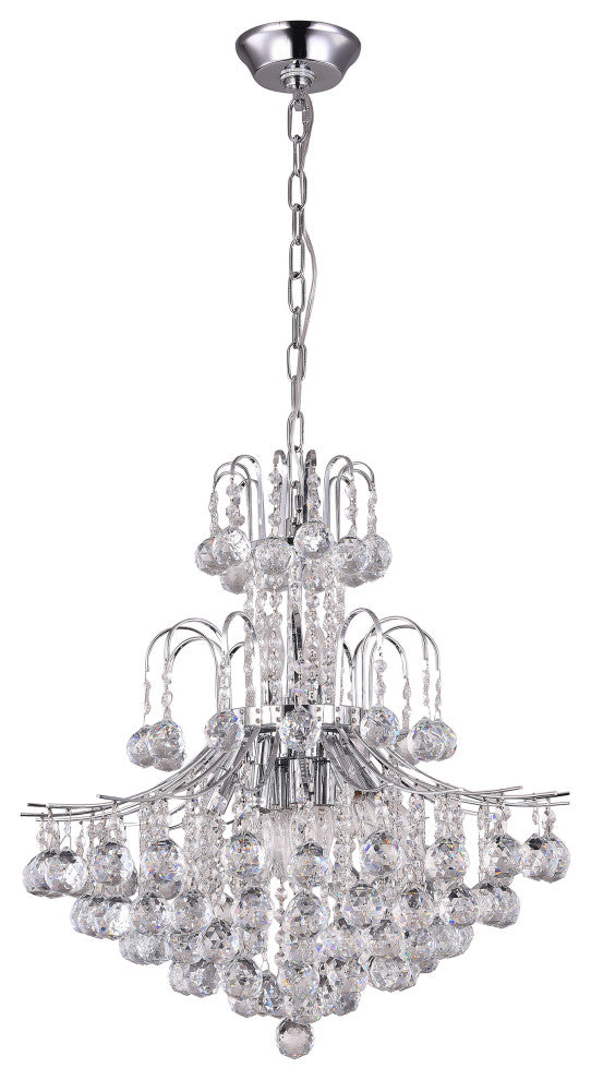 Bethel International BET03CH 11 Light Chandelier, Chrome