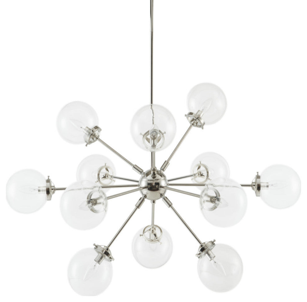 INK+IVY Paige 12-Light Chandelier with Oversized Globe Bulbs Silver
