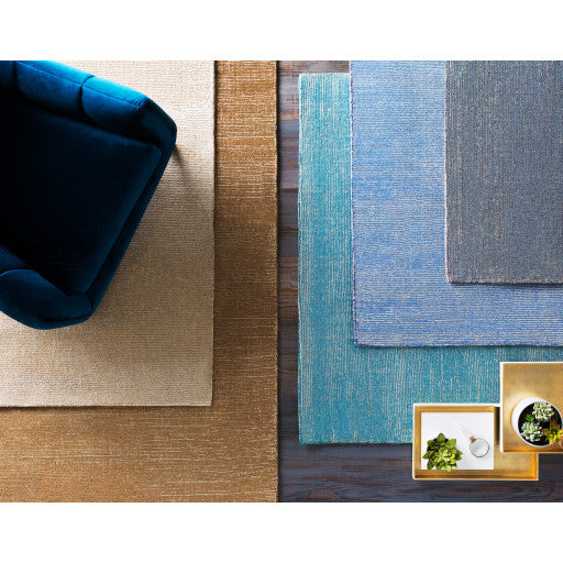 Surya Prague PGU-4000 4'x6' Rug, Sky Blue/Cream