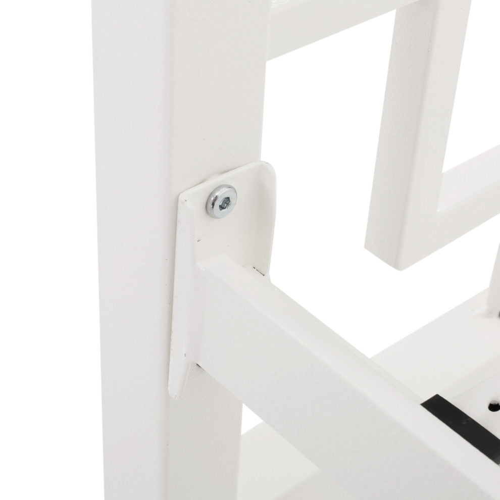 Madera Modern Iron Twin Bed Frame, White