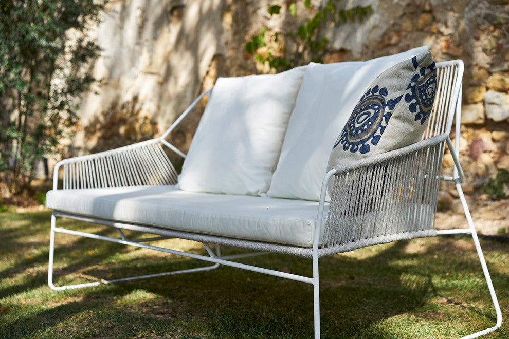 OASIQ SANDUR Sofa, Rope: Taupe, Cushions: Latern Slate, Frame: Anthracite
