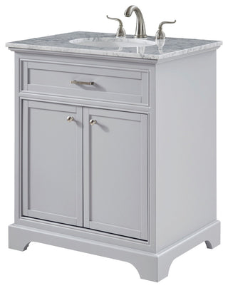 Amber Single Bathroom Vanity, Blue, Light Grey, 30"