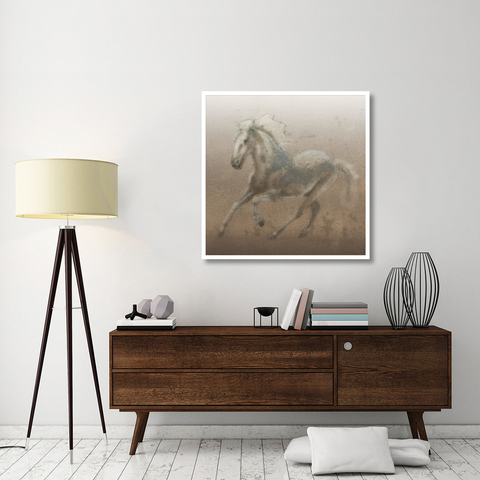 "Stallion II on Leather" Digital Paper Print by James Wiens, 42"x42"