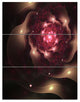 "Sparkling Dark Fractal Flower Digital" Metal Wall Art, 3 Panels, 28"x36"