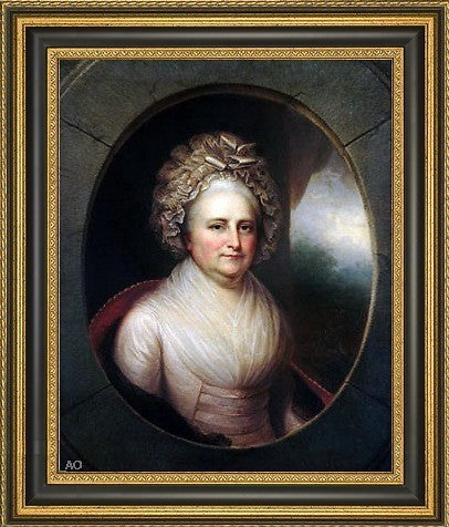 Rembrandt Peale Martha Washington Framed Premium Canvas Print, 20"x25"