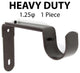 Curtain Rod Bracket, Adjustable, Fits 1 1/4" Rod, Set of 2, Bronze, Single