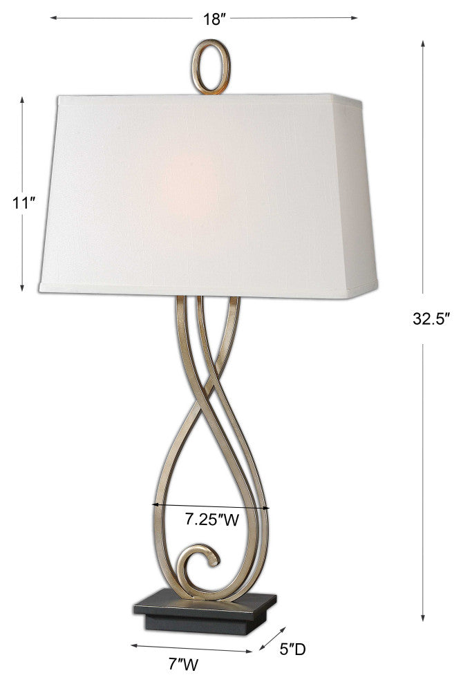 Uttermost - 26341 - One Light Table Lamp - Ferndale - Antiqued Silver-champagne
