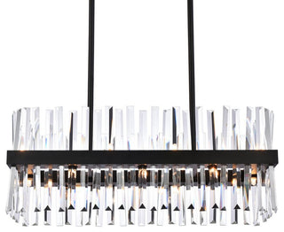 Modern Black 16-Light Chandelier