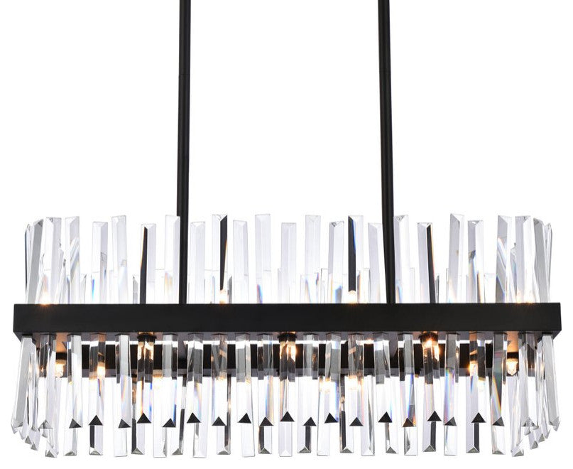 Modern Black 16-Light Chandelier