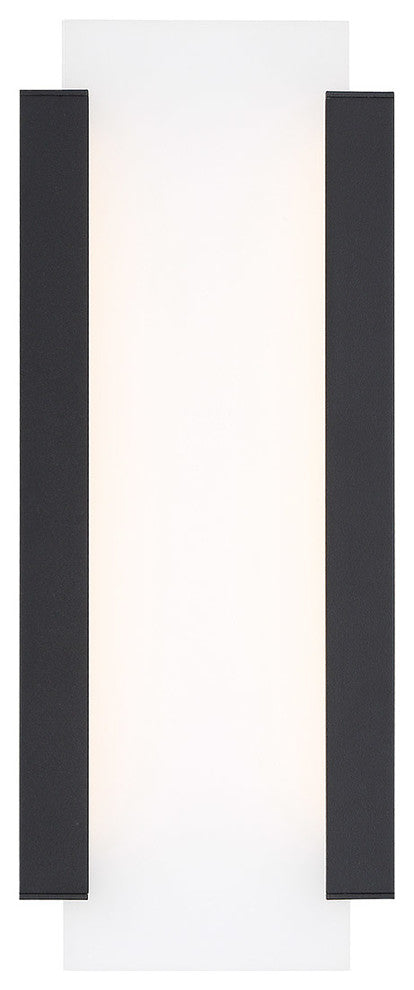 Fiction 14" LED Indoor & Outdoor Wall Light 3000K, Black