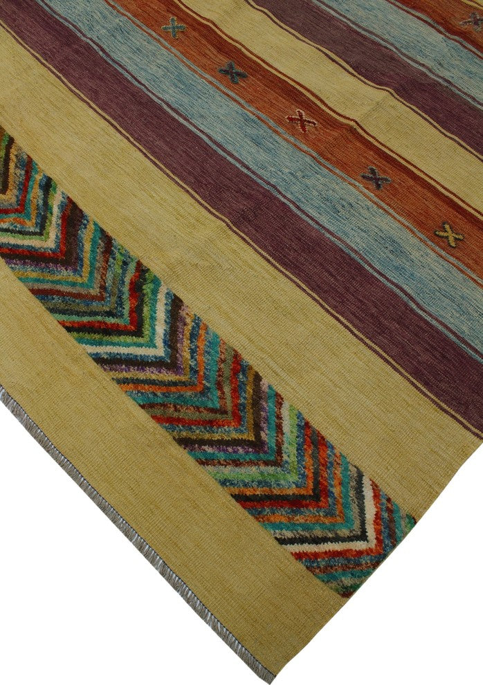 High-Low Kilim Brycen Gold Rug