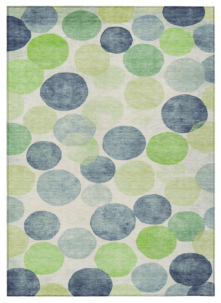 Machine Washable Indoor/Outdoor Chantille ACN1898 Navy 9' x 12' Rug