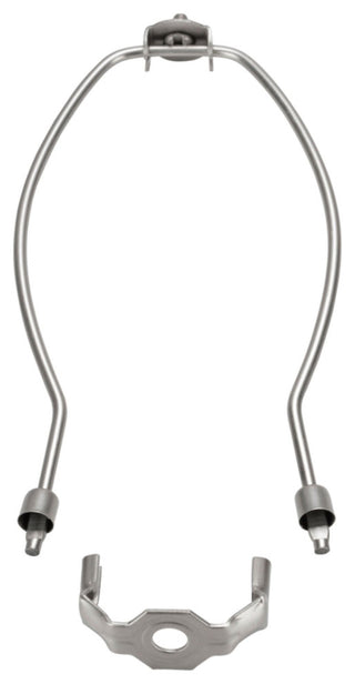 Aspen Creative 20008-22 11" Lamp Harp With Saddle, Satin Nickel, 2-Pack