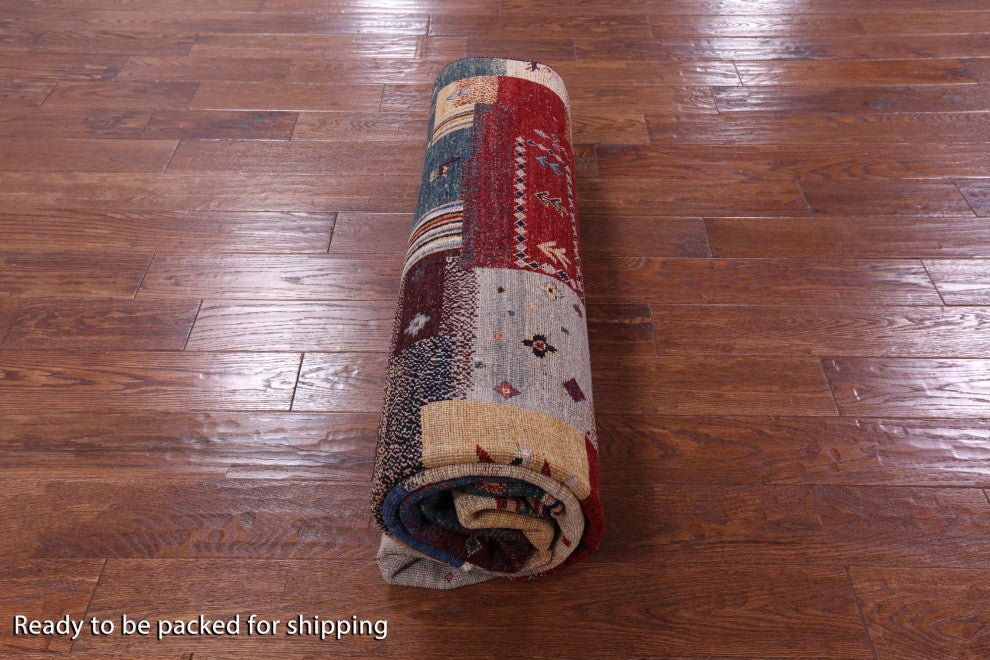 6' 7" X 9' 6" Tribal Persian Gabbeh Handmade Rug Q9614
