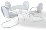 Griffith Metal 40" 5-Piece Outdoor Dining Set, White