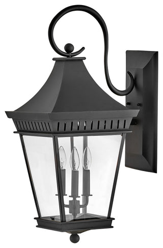 Hinkley Chapel Hill Large Wall Mount Lantern, Museum Black