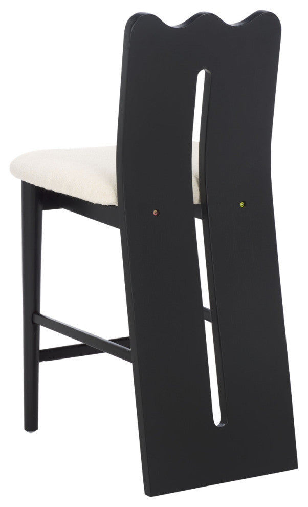 Safavieh Kieran Counter Stool, Creme/Black