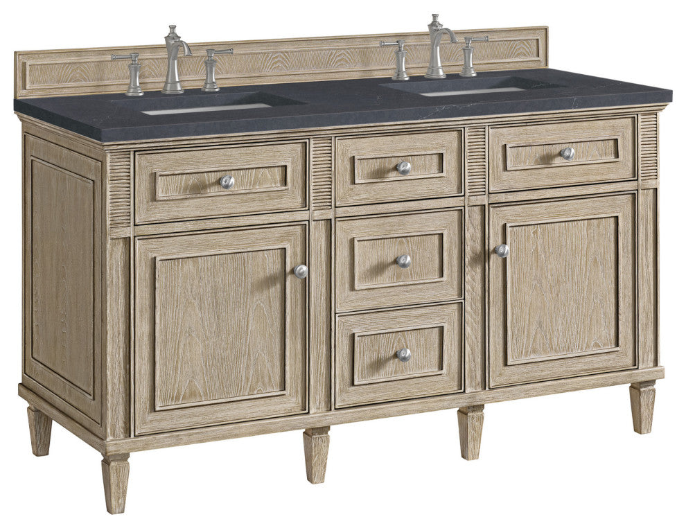James Martin Vanities 424-V60D-3CSP Lorelai 60" Double Basin Wood - Light