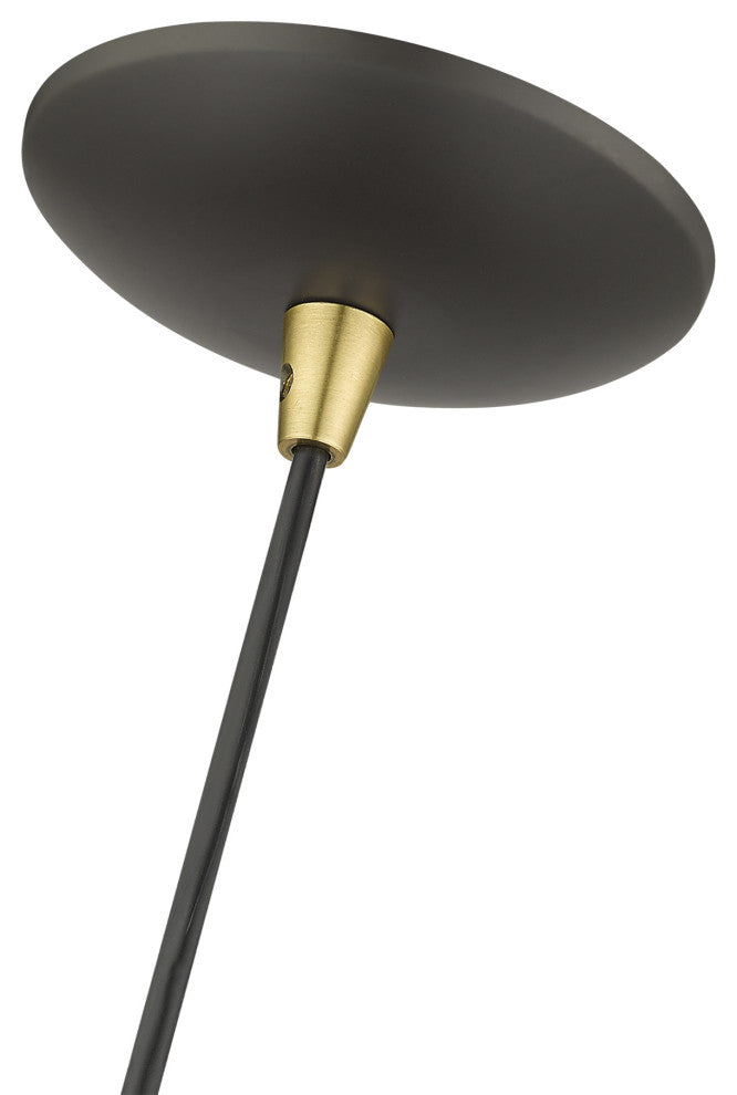 Endicott 1-Light Bronze Mini Bell Pendant, Gold Inside
