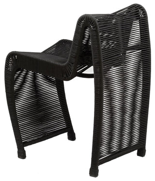 24" Lorenzo Rope Counter Stool, Set of 2, Black