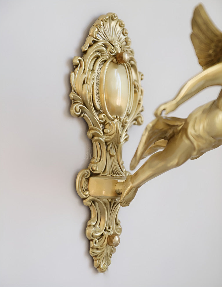 Luxury Wall Lamp in Medieval Style for Living Room, Bedroom, A, Cool Light