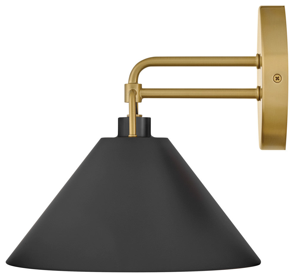 Lark Milo Small Single Light Sconce, Lacquered Brass
