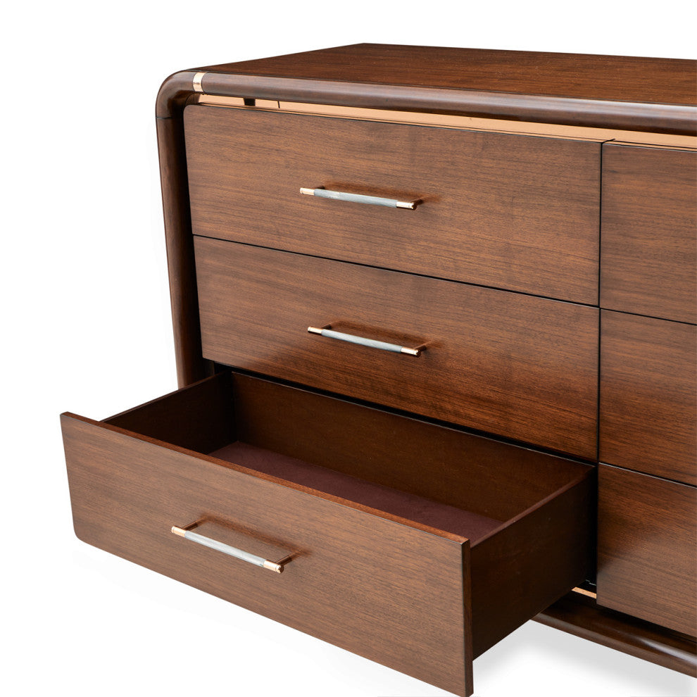 Mason Park Dresser with Mirror, Umber Brown