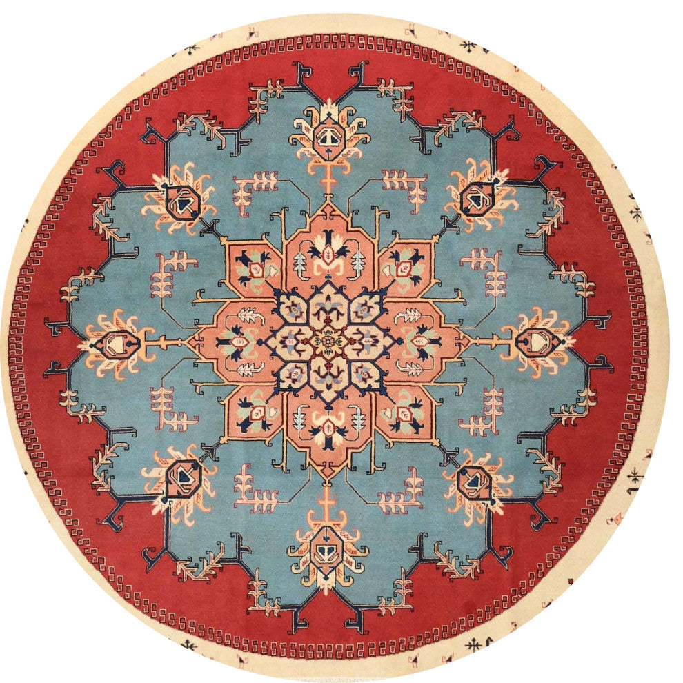 Ahgly Company Indoor Round Traditional Area Rugs, 4' Round