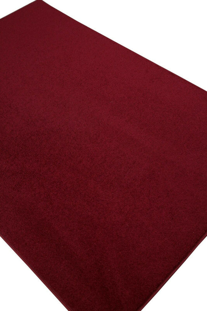 Furnish My Place Burgundy 4'' x 6'' Solid Color Rug Made In Usa