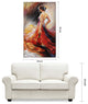 "Flamenco" Beautiful Woman Mixed Media Iron Hand Painted Dimensional Wall Art