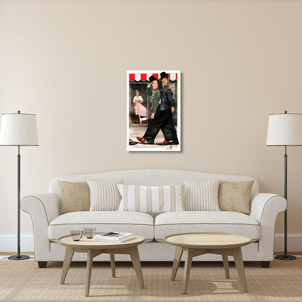 "Laurel & Hardy - Ben Turpin" Canvas by Hollywood Photo Archive, 27x40"