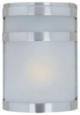 Maxim 5000 Arc 9" 1 Light Wall Sconce - Stainless Steel / Frosted Glass