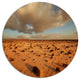 Desert In Western Sahara, Landscape Disc Metal Wall Art, 11"