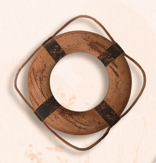 14" Antique Finish Decorative Life Ring