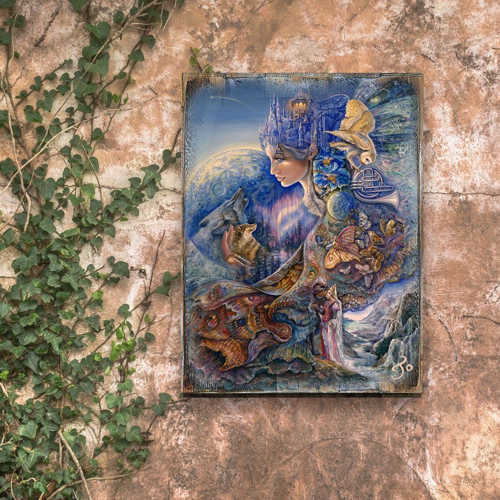 Once in a Blue Moon Wall and Table Top Wooden Decor, 24x18