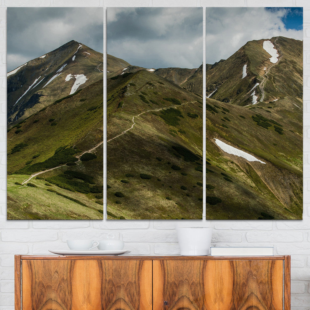 "Trekking Patch in Tatra Mountains" Wall Art, 3 Panels, 36"x28"
