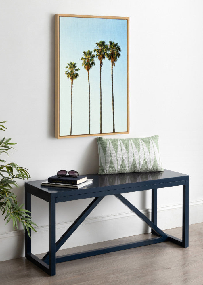 Sylvie Four Palm Trees Framed Canvas by Simon Te, 23x33