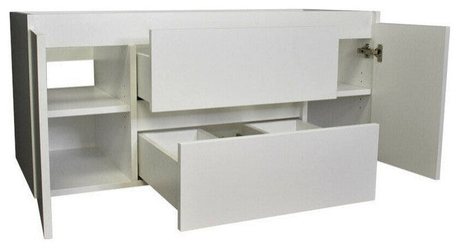 Salt 18Dx48" Floating Bathroom Vanity, Glossy White, Cabinet Only