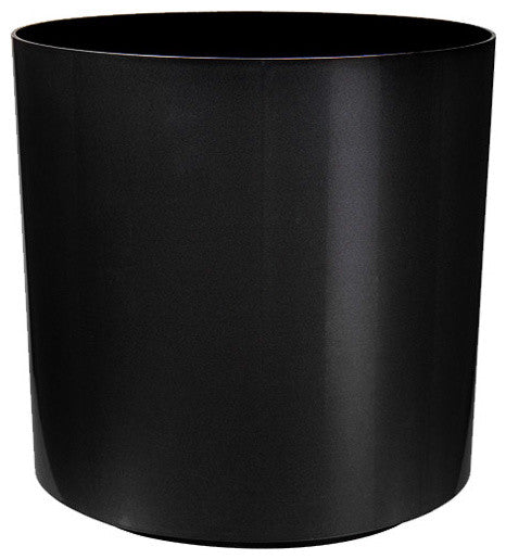 American Essence Odessa Modern Indoor Metallic Plastic Planter, Black Luster, 10.5"x10"