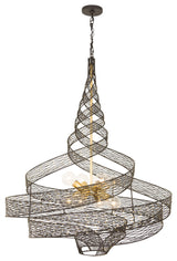 Flow Eight Light Pendant, Matte Black/French Gold