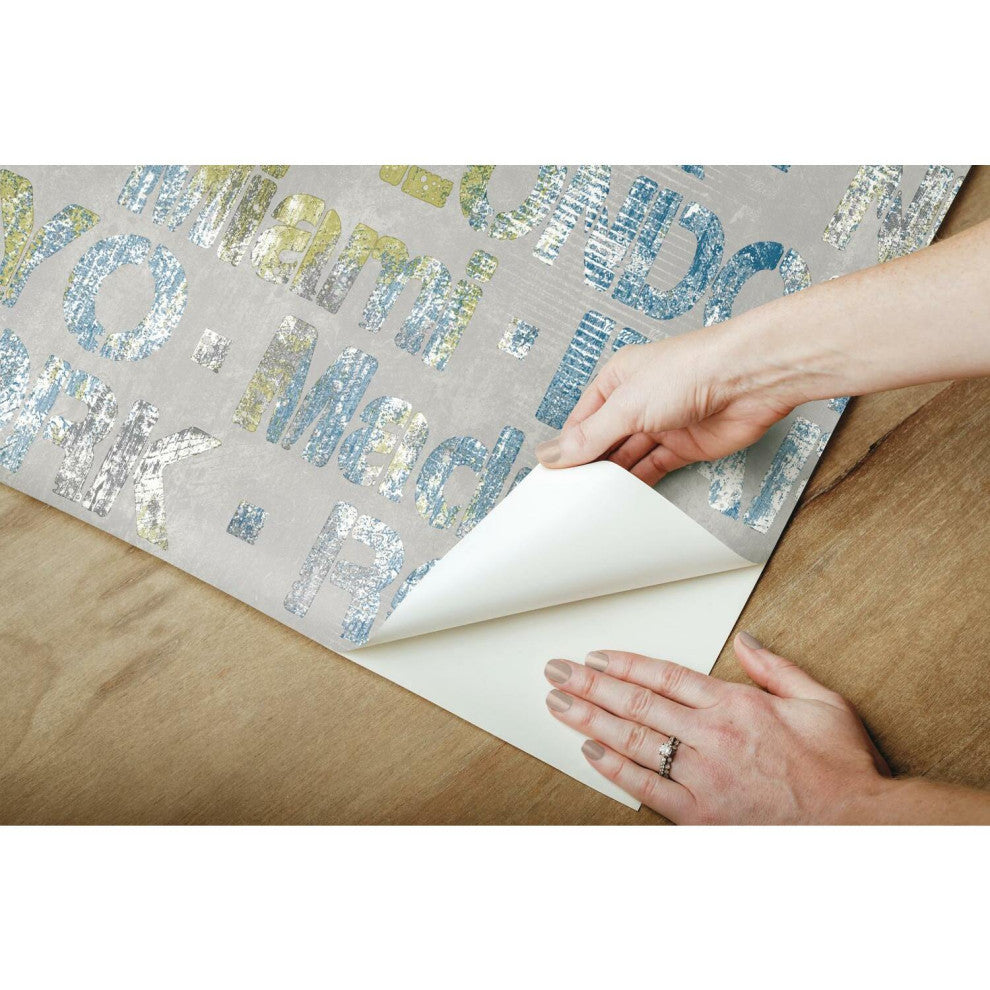 Blue & Green Cities Of The World Peel & Stick Wallpaper