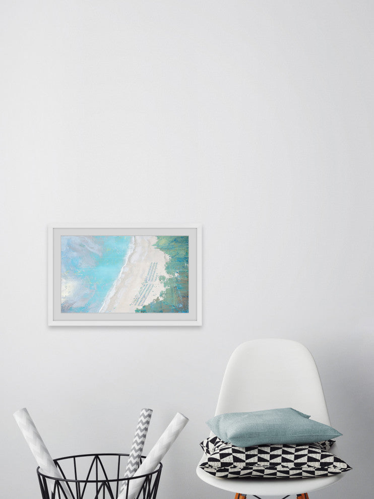 "Coastal Sand" Framed Painting Print, 36"x24"