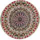 Unique Loom Multicolored O' Keefe Vita 4' 0 x 4' 0 Round Rug
