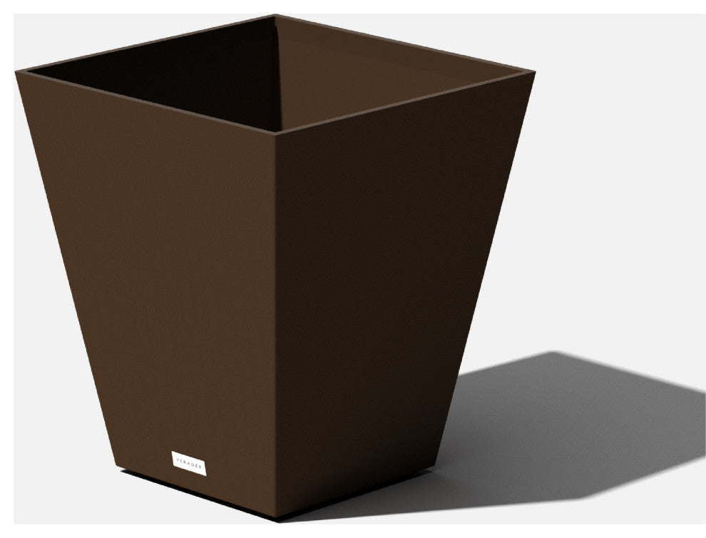 Nobleton Square Planter, Espresso, 18 Inch, 1 Pack